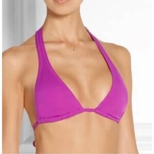 L'Agent Agent Provocateur Honore Violet Halter Bikini Top - XS